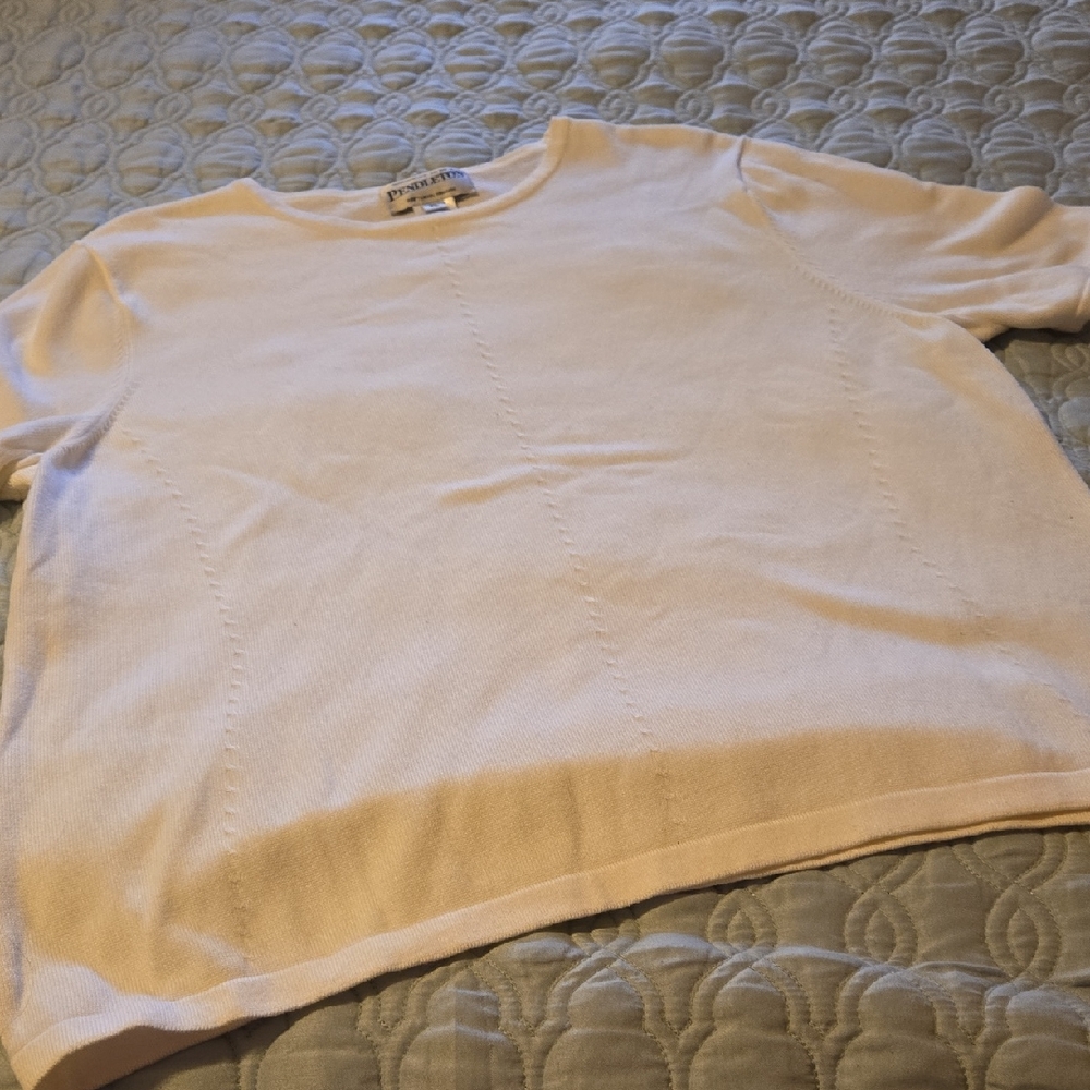 Pendleton White Knit Top